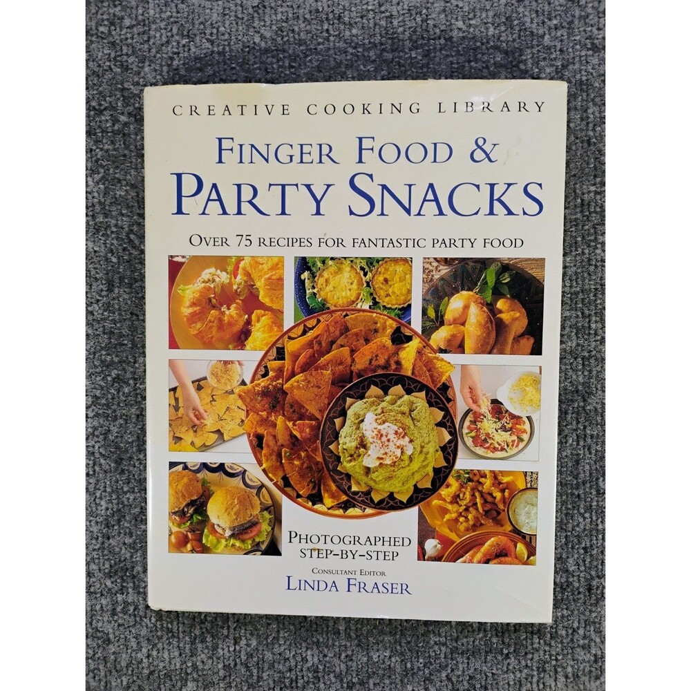 Vintage 1995 Finger Food & Party Snacks Linda Fraser Hardcover Cookbook Recipes